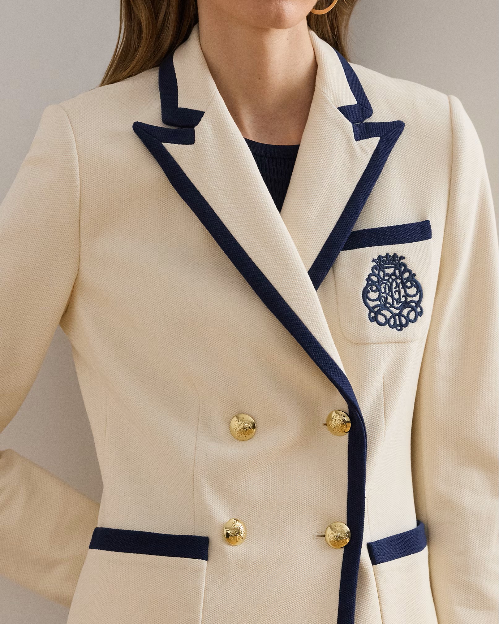 Knit-Blazer/Sport Coat-Str Sportswear Piqu - LAUREN RALPH LAUREN